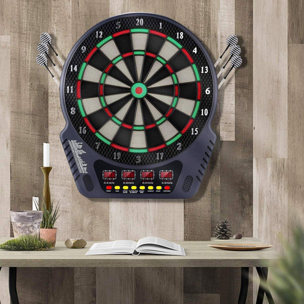 Ancheer Electronic Dart Board, Dart Board Game Set Professional Dartboard With 4 LED Display